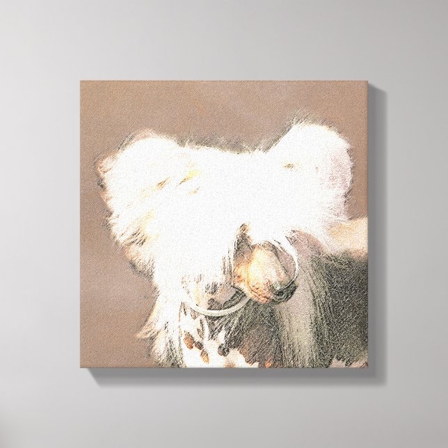 Kinesisk, rostfri målning Original Hund Art Canvastryck (Framsida)
