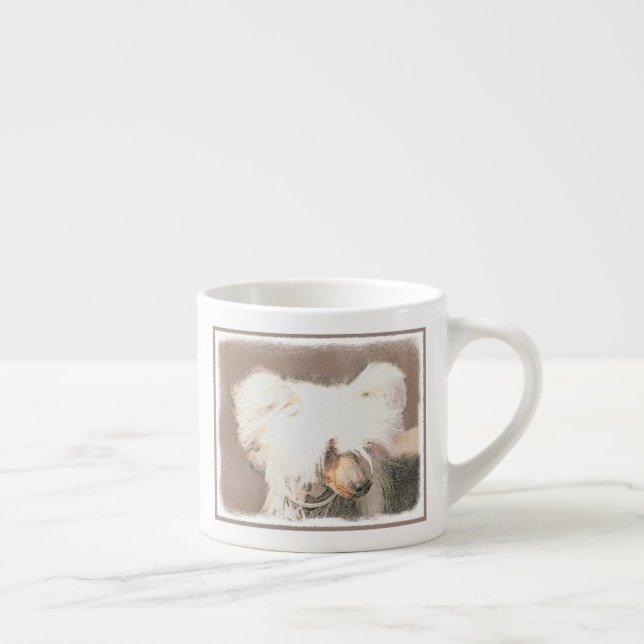 Kinesisk, rostfri målning Original Hund Art Espressomugg (Höger)