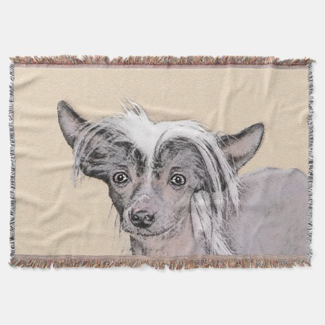Kinesisk, rostfri målning Original Hund Art Filt (Framsidan)