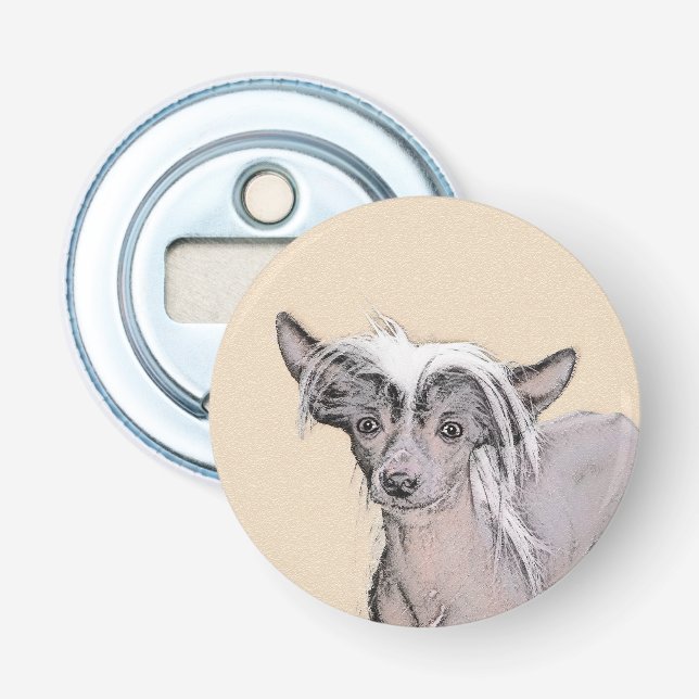 Kinesisk, rostfri målning Original Hund Art Flasköppnare (Framsidan)