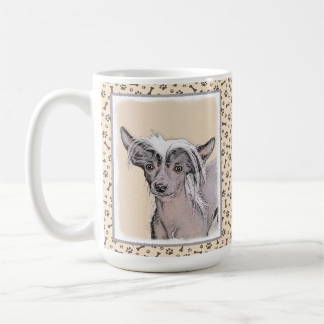 Kinesisk, rostfri målning Original Hund Art Kaffemugg (Vänster)