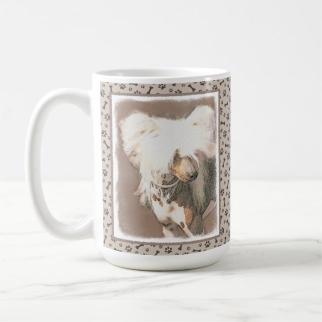 Kinesisk, rostfri målning Original Hund Art Kaffemugg (Vänster)