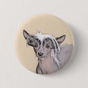 Kinesisk, rostfri målning Original Hund Art Knapp