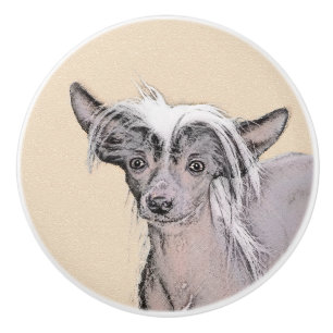 Kinesisk, rostfri målning Original Hund Art Knopp