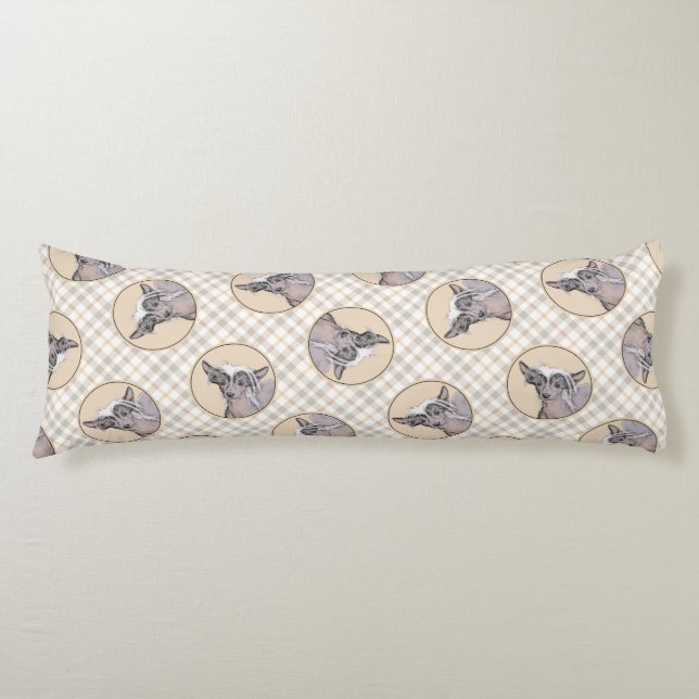 Kinesisk, rostfri målning Original Hund Art Kroppskudde (Framsidan)