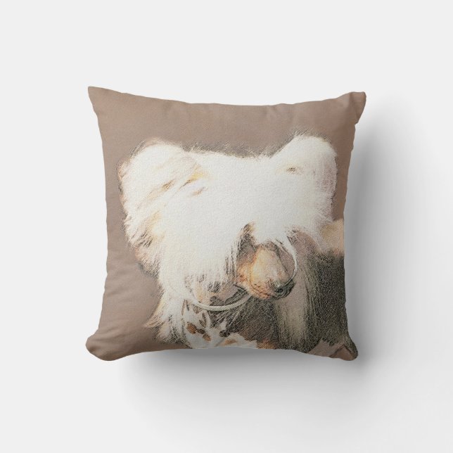 Kinesisk, rostfri målning Original Hund Art Kudde (Framsida)