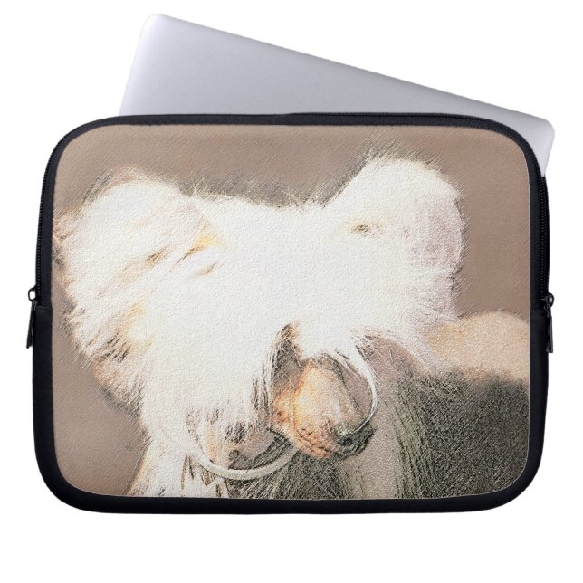 Kinesisk, rostfri målning Original Hund Art Laptop Fodral (Framsidan)