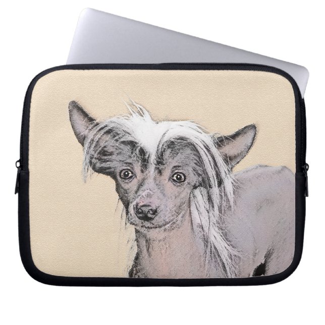 Kinesisk, rostfri målning Original Hund Art Laptop Fodral (Framsidan)