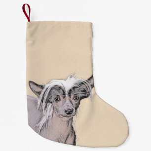 Kinesisk, rostfri målning Original Hund Art Liten Julstrumpa