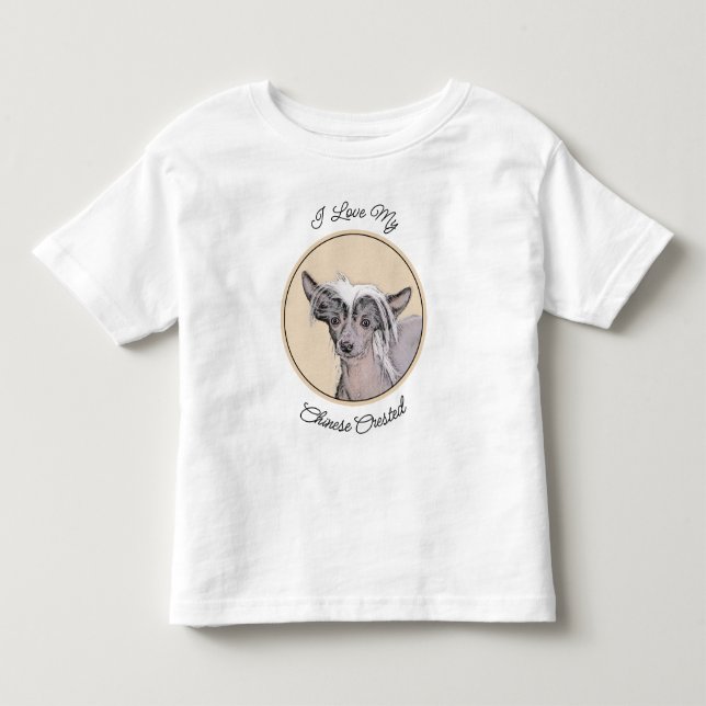 Kinesisk, rostfri målning Original Hund Art T Shirt (Framsida)