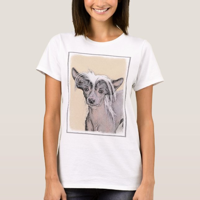 Kinesisk, rostfri målning Original Hund Art T-shirt (Framsida)