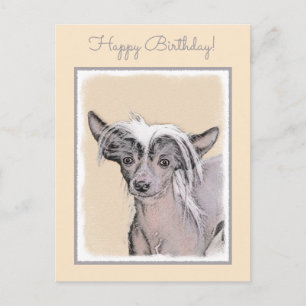 Kinesisk, rostfri målning Original Hund Art Vykort
