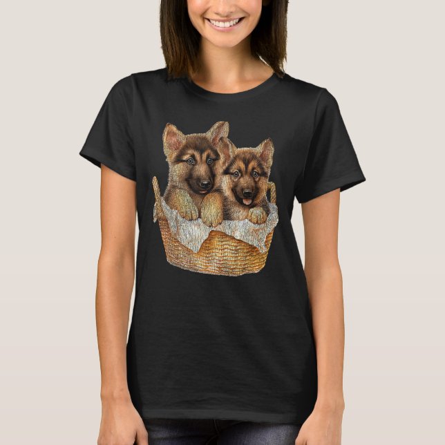Kinesisk schepherd puppy Graphic för Hundälskare T Shirt (Framsida)