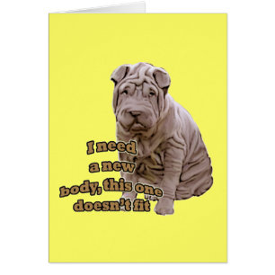 Kinesisk shar Pei Hälsningskort