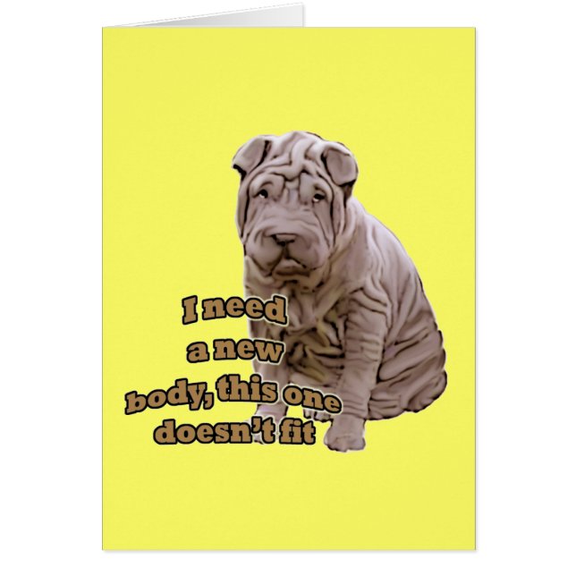 Kinesisk shar Pei Hälsningskort (Framsidan)