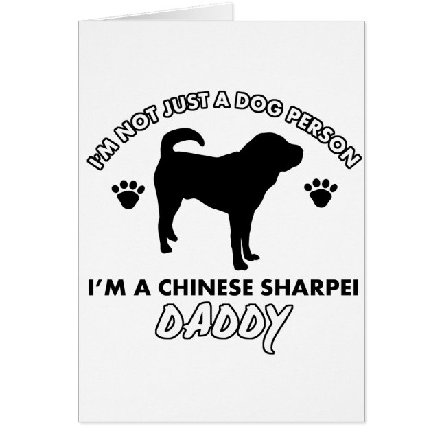Kinesisk Shar-pei hundpappa Hälsningskort (Framsidan)