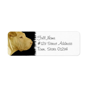 Kinesisk Shar-Pei returadressetikett Returadress Etikett