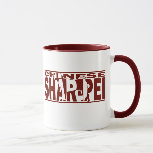 Kinesisk Shar-Pei Silhouette Mugg (Höger)