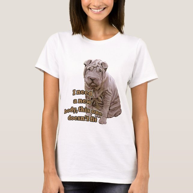 Kinesisk shar Pei Tee Shirt (Framsida)