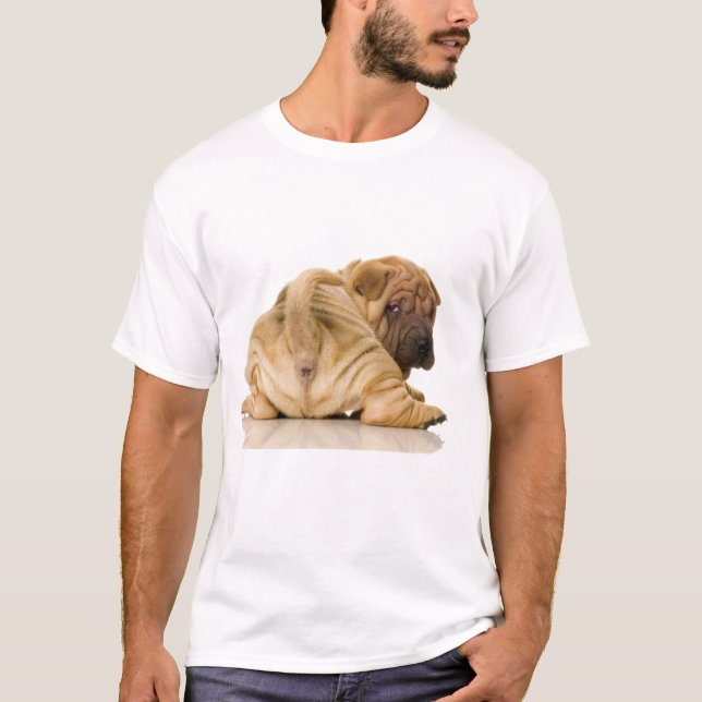 Kinesisk Shar-pei valphund T-shirt (Framsida)