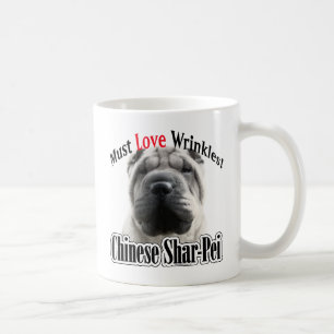 Kinesisk shashar-pei must Kärlek Wrinkles Kaffemugg