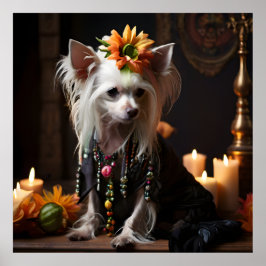 Kinesisk skäggig, dold som Day of the dead Poster