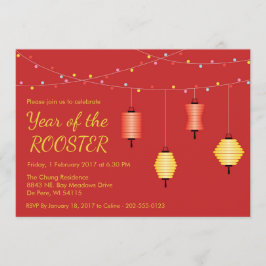 Kinesisk skräddarsy partyinbjudan för nytt år inbjudningar