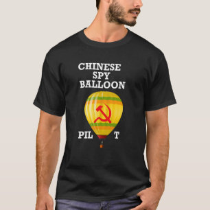 Kinesisk Spionballong Pilot Flygare Kina USA Överv T Shirt