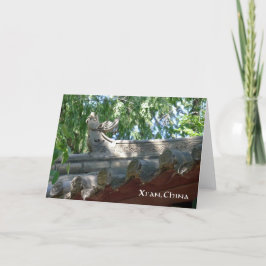 Kinesisk stendragon, Xi'an, China - kort