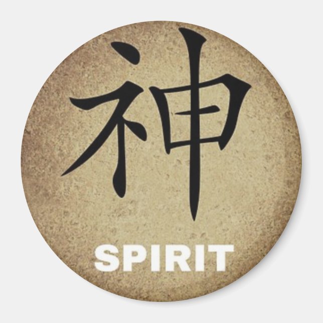 Kinesisk symbol för SPIRIT-cirklar eller kvadratis Magnet (Framsidan)