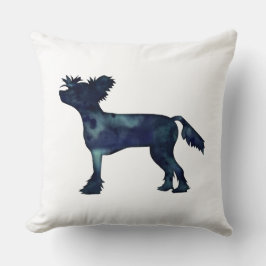 Kinesisk täckt svart vattenfärg Silhouette Kudde