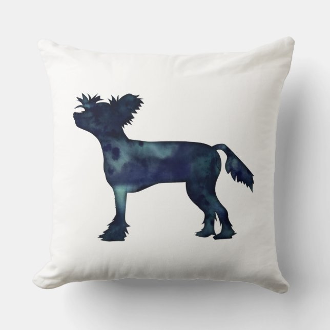 Kinesisk täckt svart vattenfärg Silhouette Kudde (Framsida)