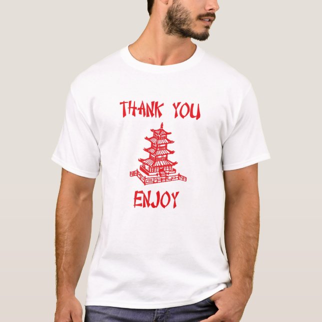 Kinesisk take Out Tack Enjoy Halloween C T Shirt (Framsida)