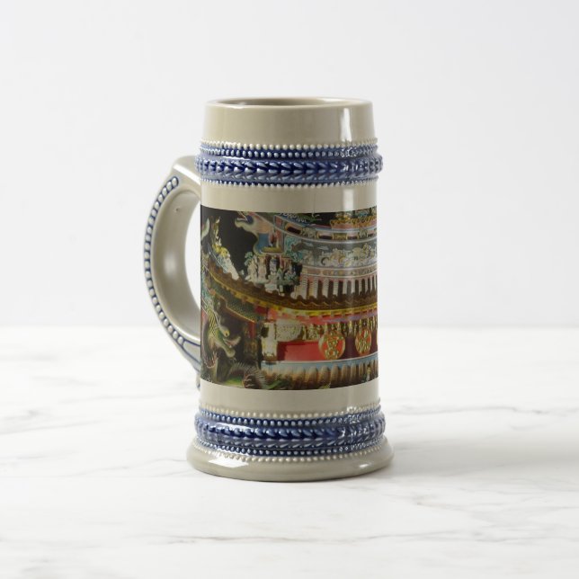 Kinesisk Temple Grått/Blue 22 oz Stein Sejdel (Framsida vänster)