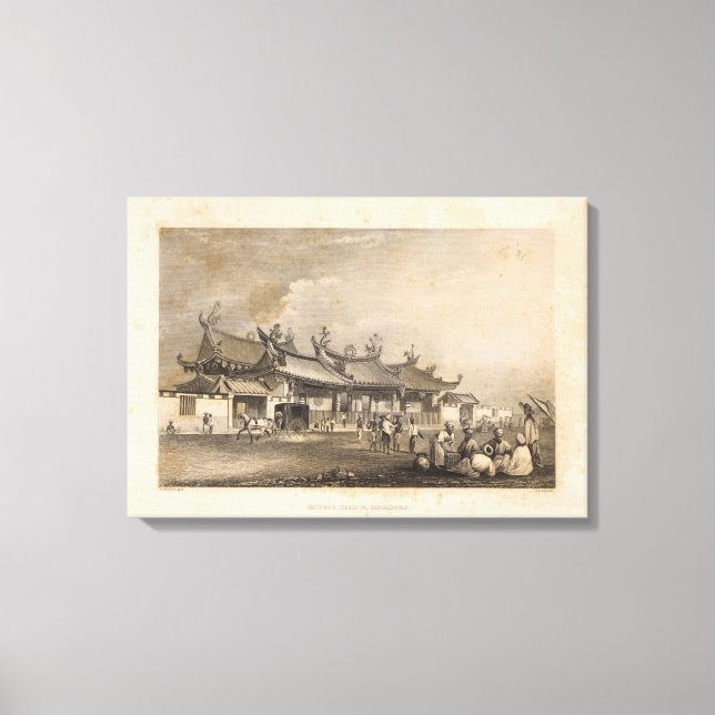 Kinesisk Temple, Singapore Canvastryck (Framsida)
