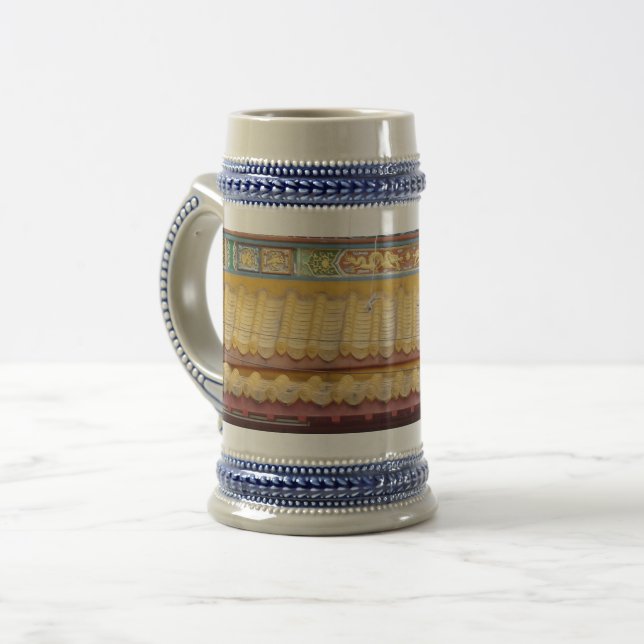 Kinesisk Temple Tak Grått/Blue 22 oz Stein Sejdel (Framsida vänster)