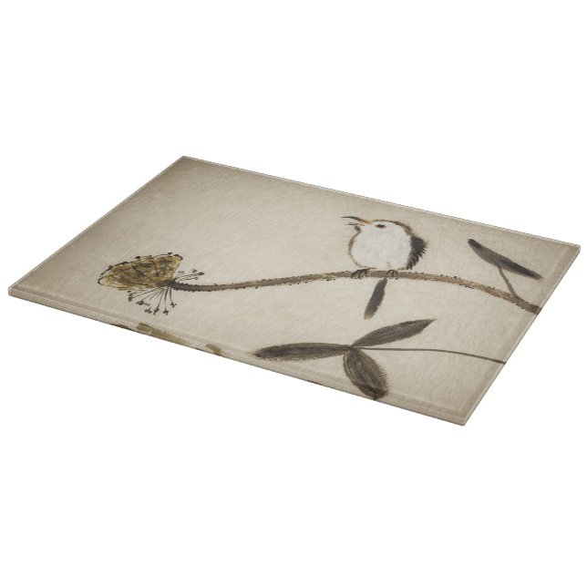 Kinesisk traditionell bläckmålning med fåglar (Hörn)