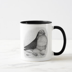 Kinesisk Uggla Pigeon Bläck Teckning Mugg