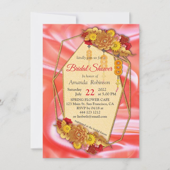 Kinesisk Vår-festival Inbjudningar (Framsida)