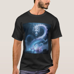 Kinesisk Vatten Drake Konst Fantasi Design Med Kor T Shirt