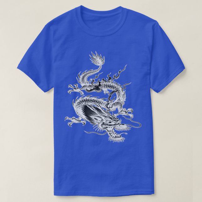 Kinesisk vit draken Mythical Creature T Shirt (Design framsida)