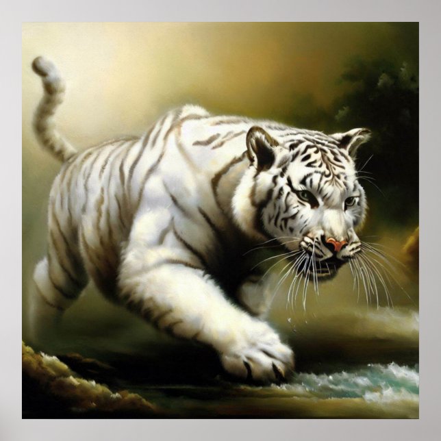 Kinesisk vit tiger (17) poster (Framsidan)