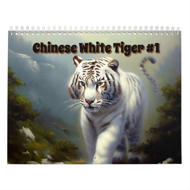 Kinesisk vit tiger #1 kalender (Omslag)