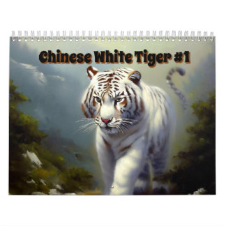 Kinesisk vit tiger #1 kalender