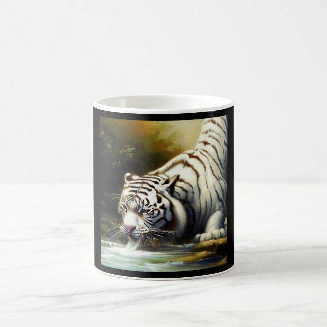 Kinesisk vit tiger (20) kaffemugg (Center)