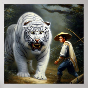 Kinesisk vit tiger (25) poster