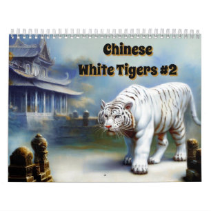 Kinesisk vit tiger #2 kalender