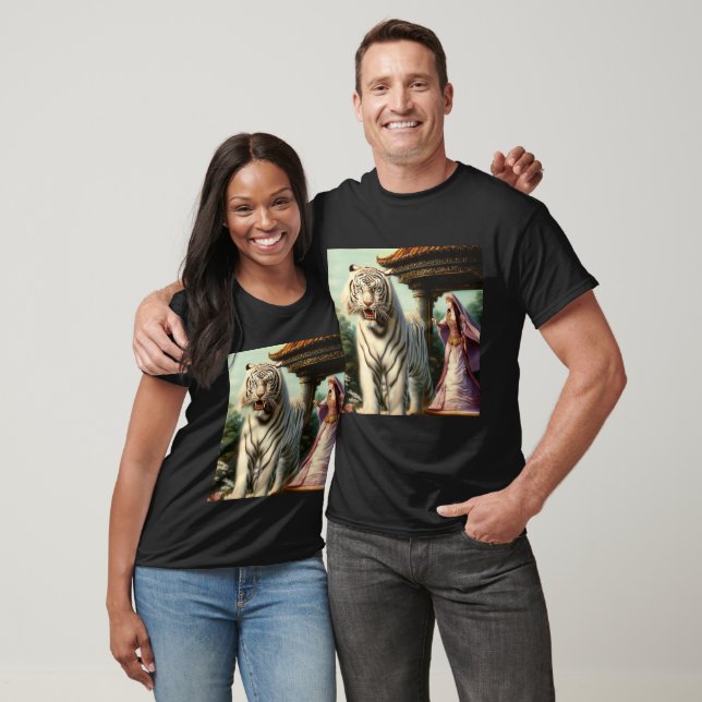 Kinesisk vit tiger (33) t shirt (Unisex)