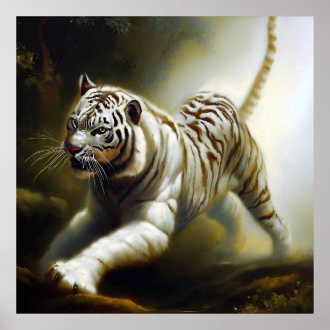 Kinesisk vit tiger (34) poster (Framsidan)