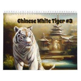 Kinesisk vit tiger #3 kalender